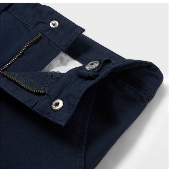 Boys' Regular Fit Flat Front Uniform Shorts - Cat & Jack™ Blue 4 - Picture 4 of 9